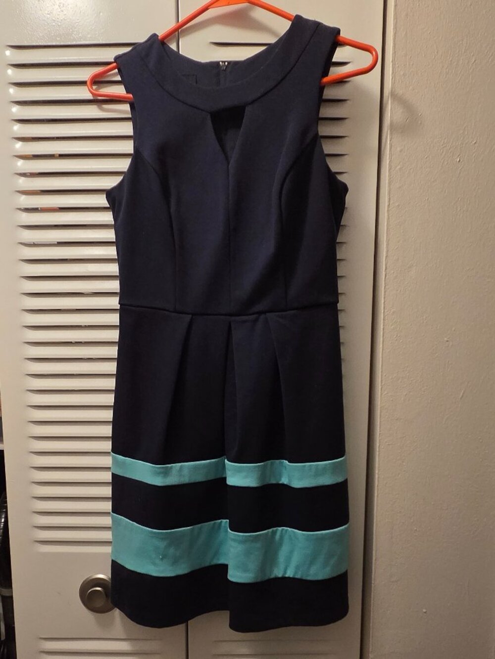 Navy and Teal Jr. Dress
